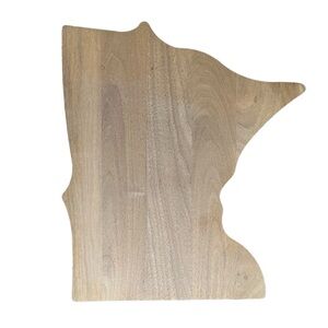 Minnesota State MN Wood Cut Out Wall Art Plank DIY Crafts Decoration Light Stain